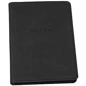 Rustico-Black Italian eco-leather 7in Medium Travel Journal by Graphic Image™