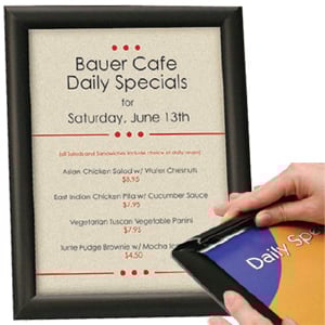 The Original Aluminum SNAP POSTER frame in Anodized Black