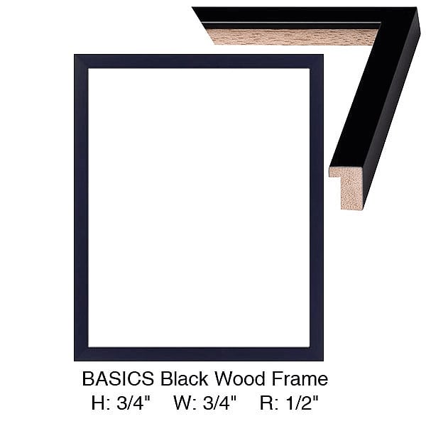Custom-Cut BASICS™ (H:3/4in W:3/4in R:1/2in) Black